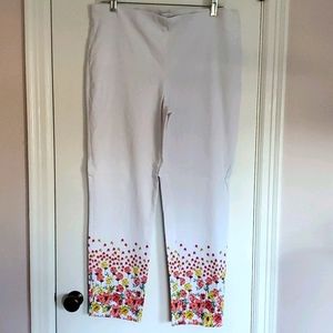 Women's Charter Club Printed Hem Pull On Pants